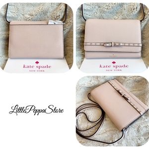 KATE SPADE LAUREL WAY JEWELED WALLET CROSSBODY BAG